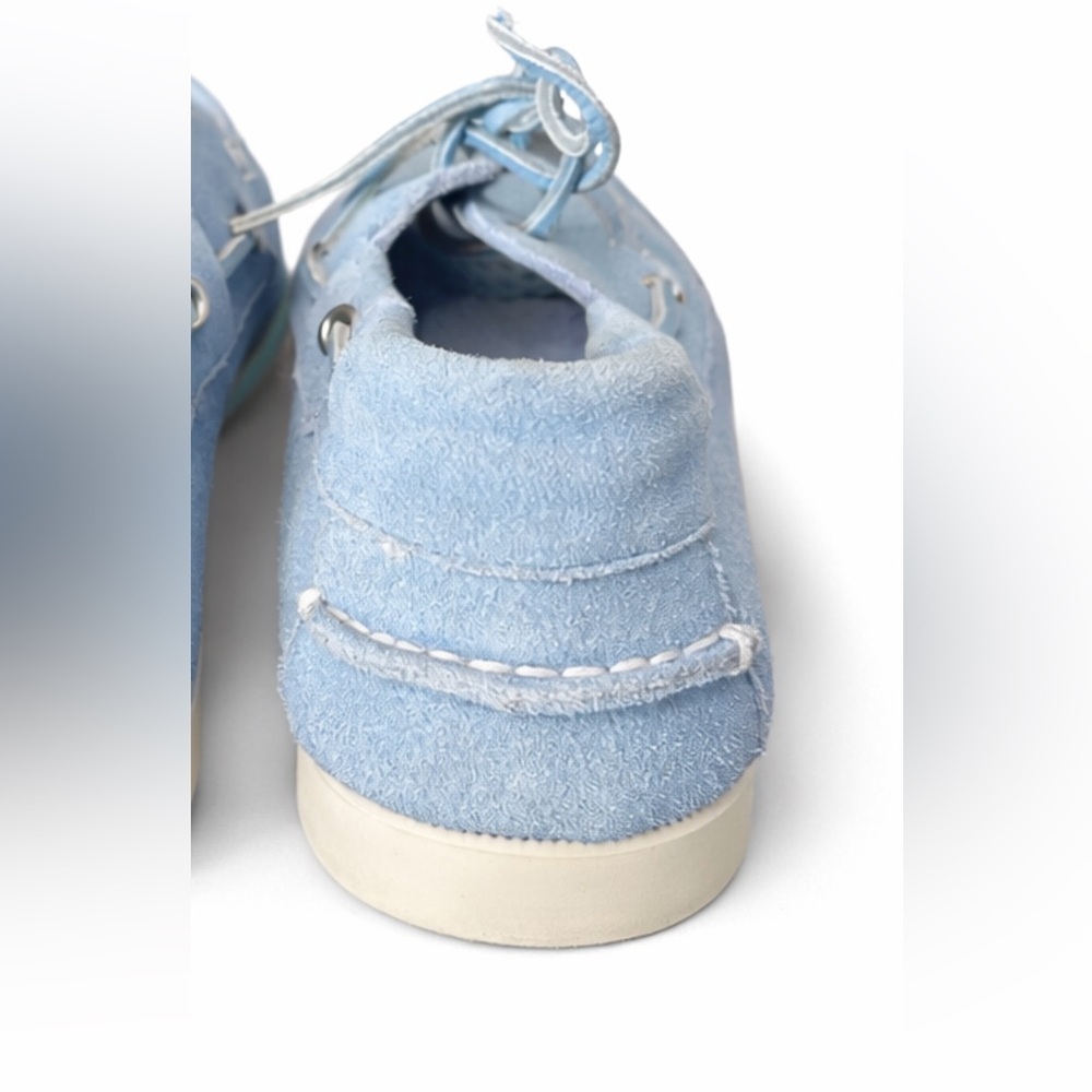NWOT-Steve Madden Light Blue Suede Boat Shoes Loafer Women’s Size 8 - Picture 5 of 8
